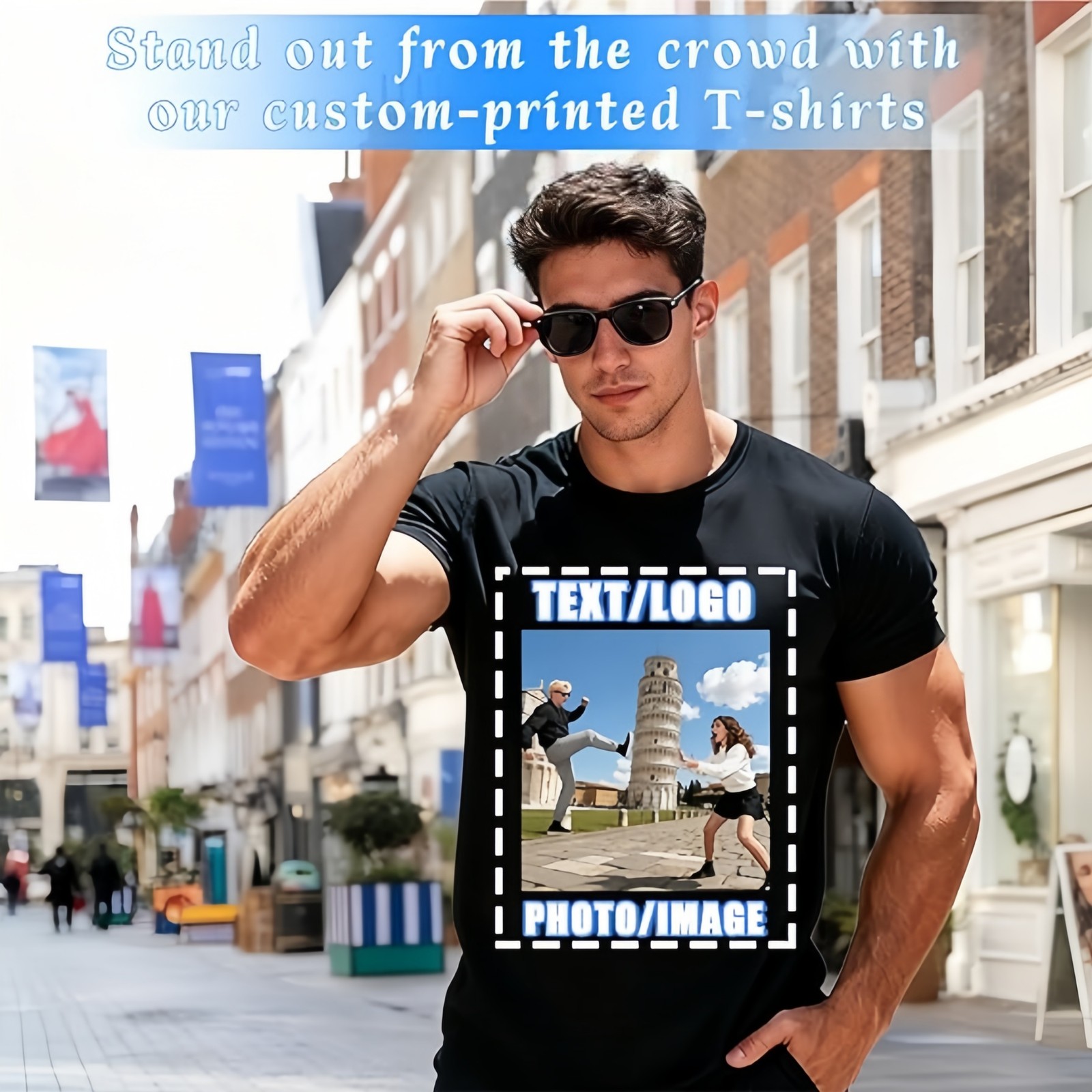 Custom T-Shirts: Print Your Photo/Logo Front & Back, Unisex Personalized Tee