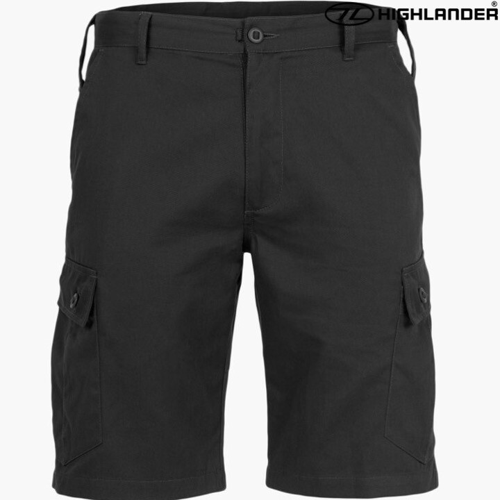 HIGHLANDER ARMY COMBAT SHORTS MENS 28-48 WAIST BLACK GREEN CARGO PANT WORKWEAR