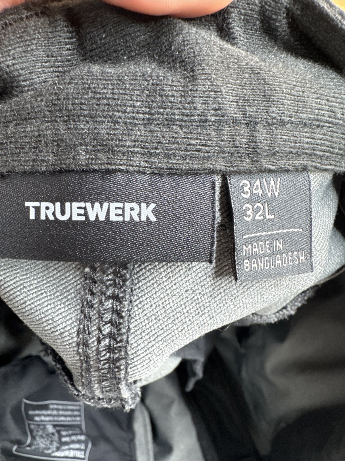 Truewerk T2 Cargo Utility Black 34×32 Tech Workwear Pants Gorpcore Mens EUC