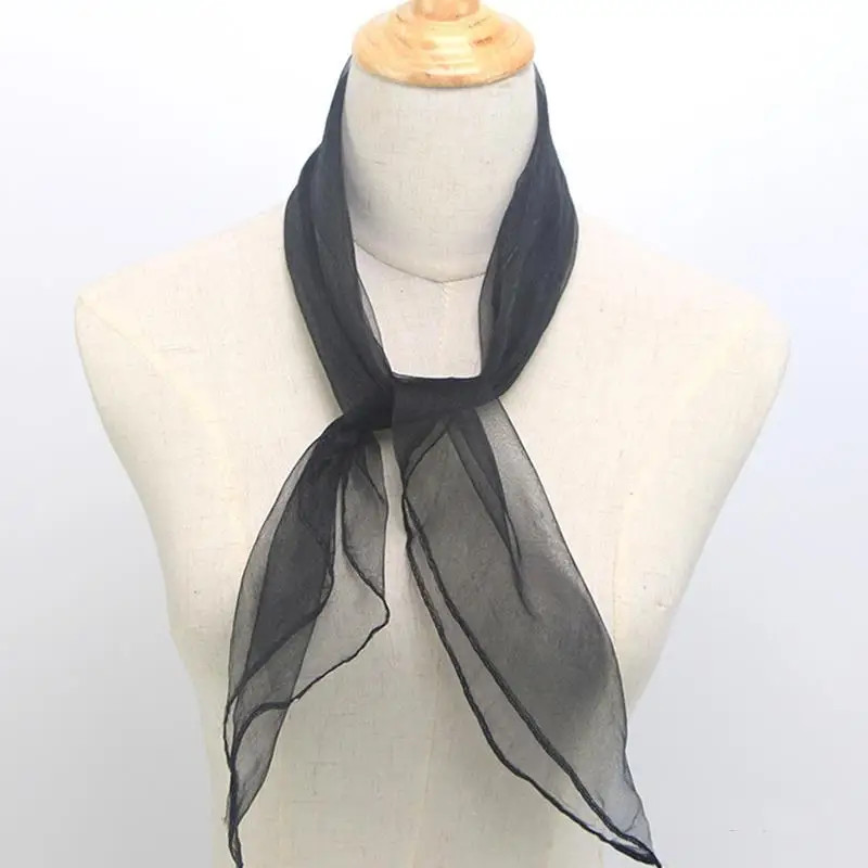 Women Tassel Triangle Scarf Embroidered Lace Floral Shawl Veil Wrap
