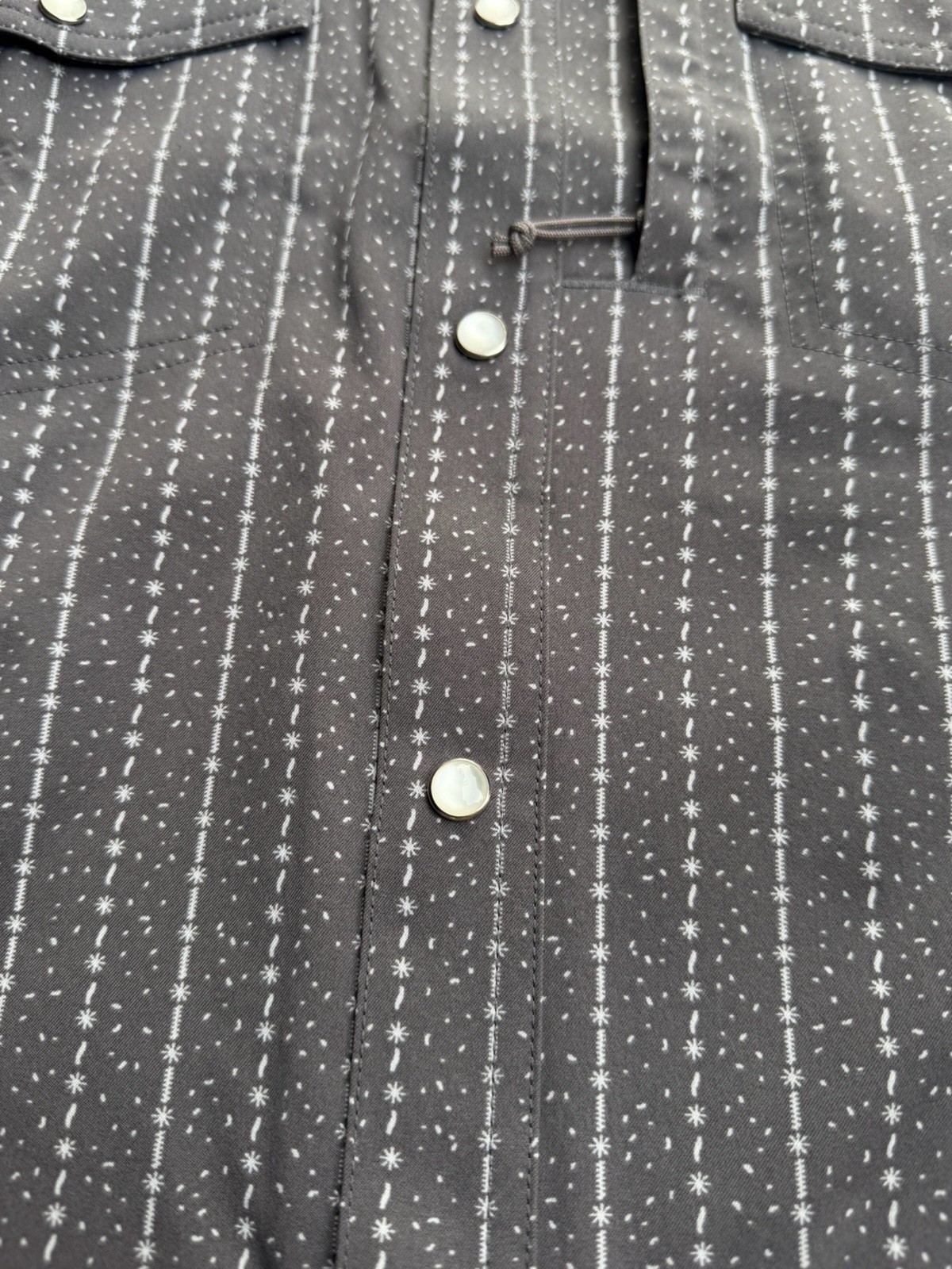 Poncho Men’s Shirt Pearl Snap The Hondo Short Sleeve Medium Slim Fit