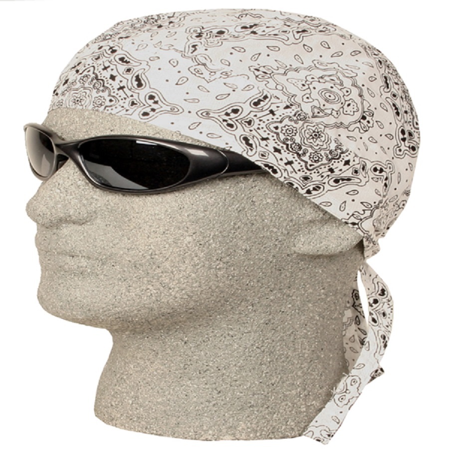PAISLEY DOO RAG FITTED COTTON BANDANA TIES Do Du Hav A Danna Tie Skull Cap Back