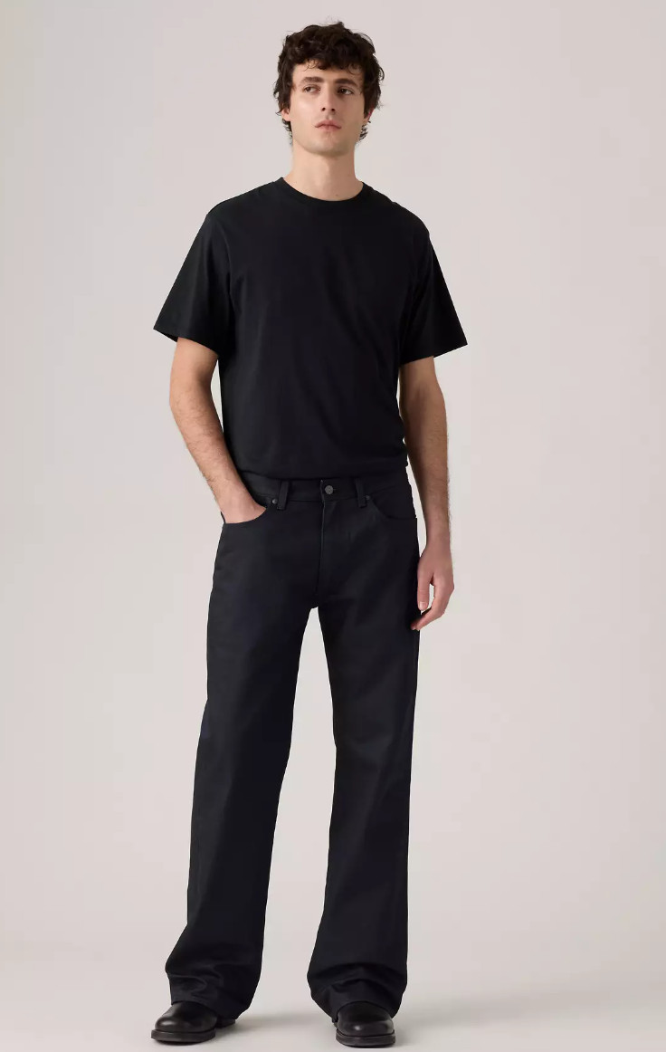 Levi’s Premium 567 Relaxed Flare Coated Black Men’s Jeans Brand New Retail $98