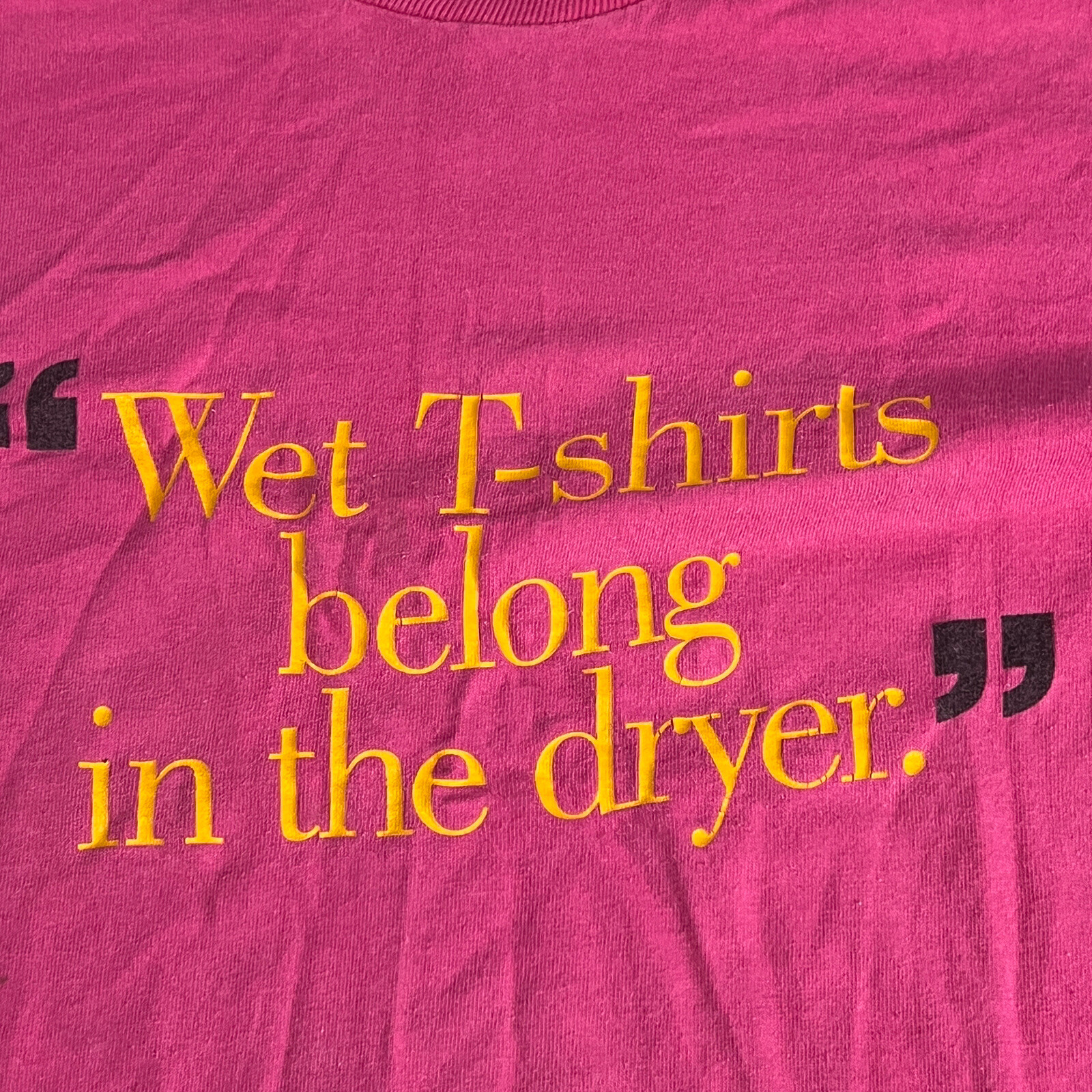 Vintage Wet T-shirts belong in the dryer Virginia Slims V wear L Single Stitch