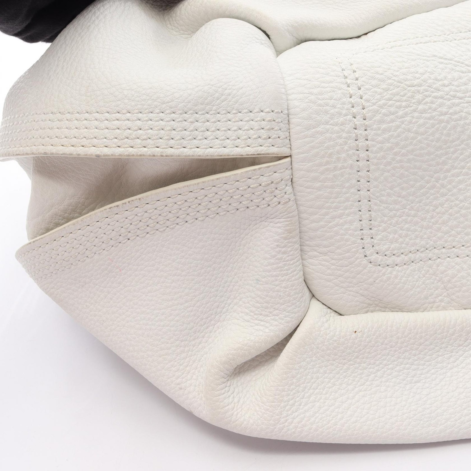 CELINE Bittersweet Shoulder Bag leather White Used Women