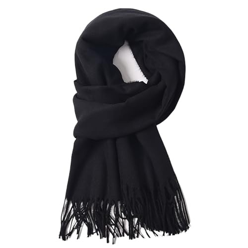 Winter Scarf for Women Ladies Cold Weather – Soft Warm Cashmere Feel Black