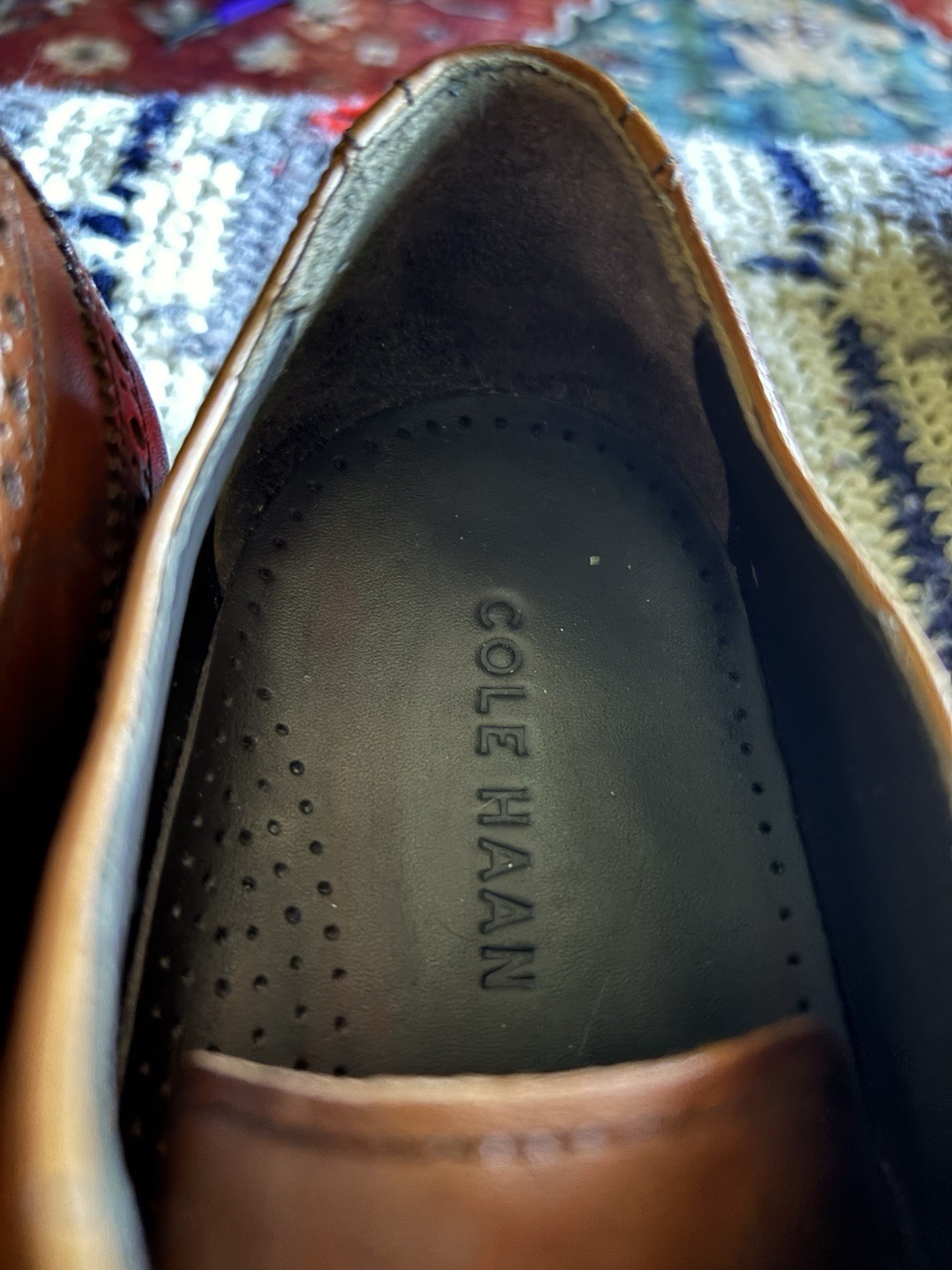 Cole Haan Williams Wingtip Oxford Size 9 1/2 M Shoes Brown Tan Leather C12210