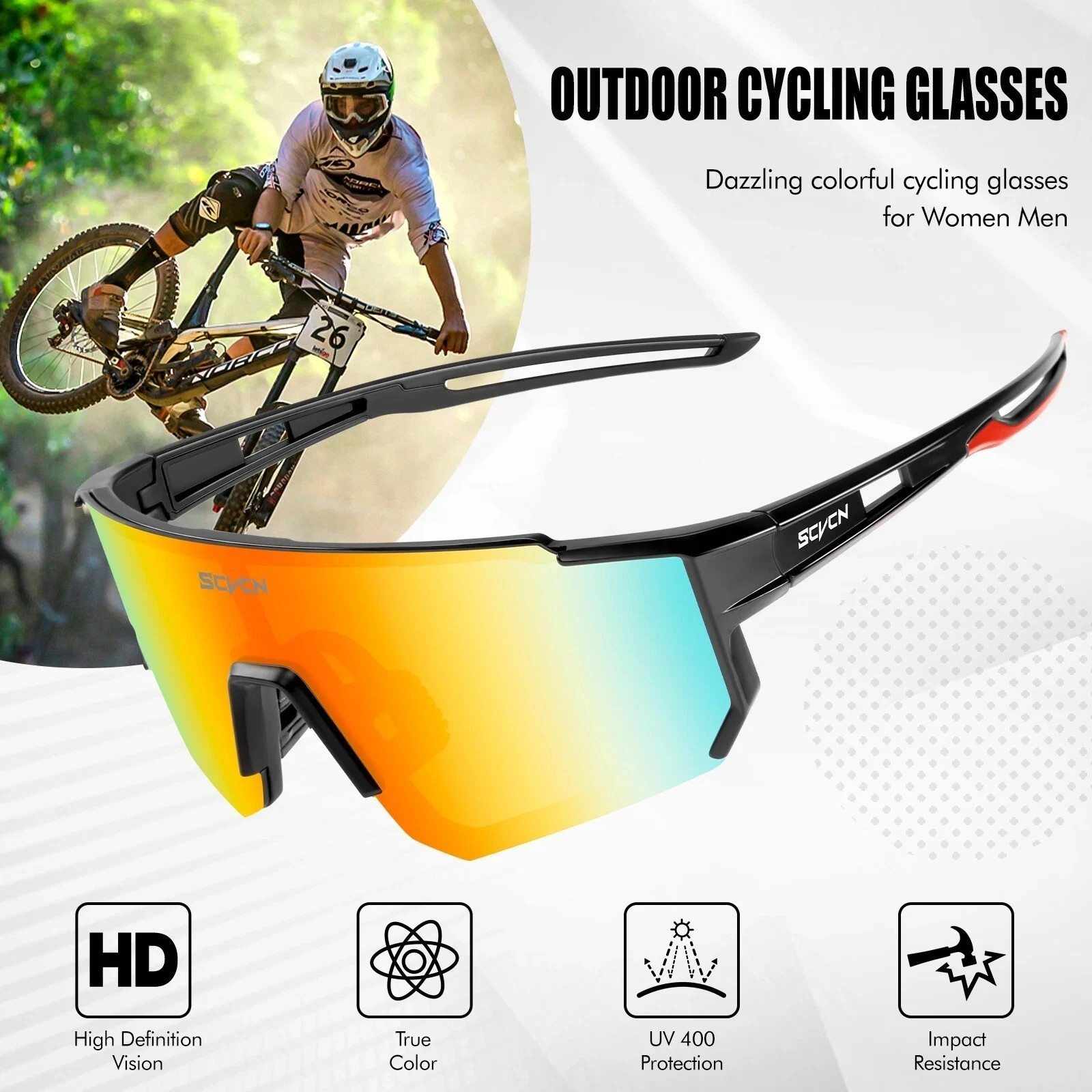 Polarized Sports Sunglasses UV400 Cycling Driving Fishing Wrap Outdoor Glasses