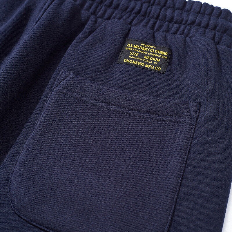 Men’s Straight Sweater Pants Basic Solid Color Thick Sports Casual Pants