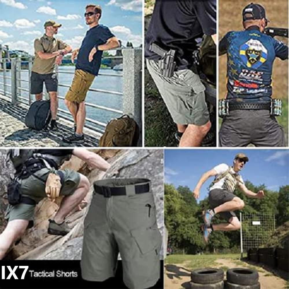 Mens Summer Tactical Shorts Cargo Outdoor Waterproof Hiking Fishing Track Shorts