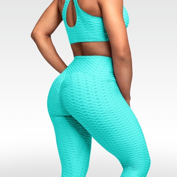 Women’s Butt Lifting Textured High Waist Ruched Scrunch Yoga Workout leggings