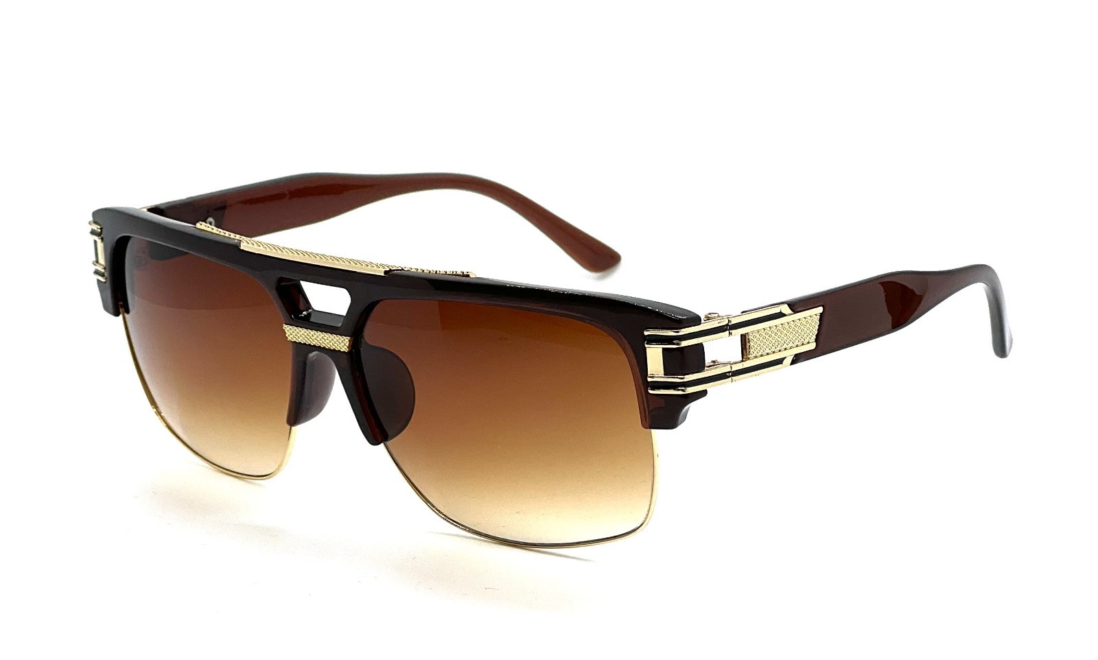 Designer Men Sunglasses Fashion Square Gold Hip Hop Model new Style 2023 Shades