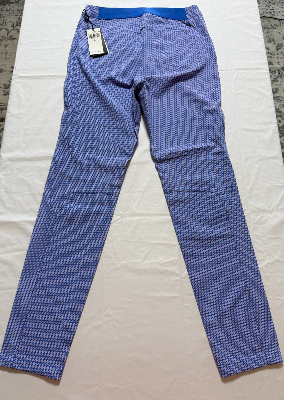 NWT WOMEN’S RLX RALPH LAUREN GOLF PANTS – SIZE: 6 – MULTI LT BLUE W/ PINK (A4.8)