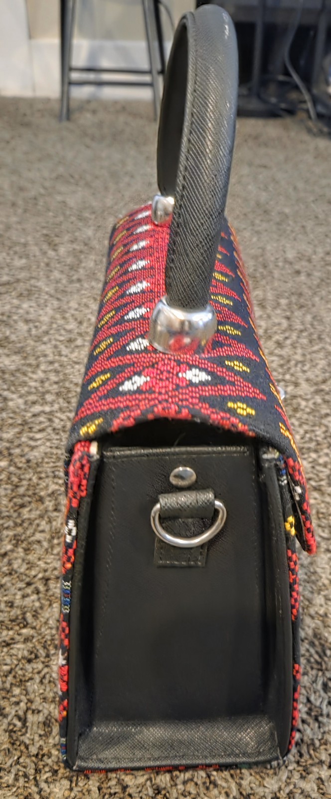 Bohemian Style Bag Red Color Unique Design