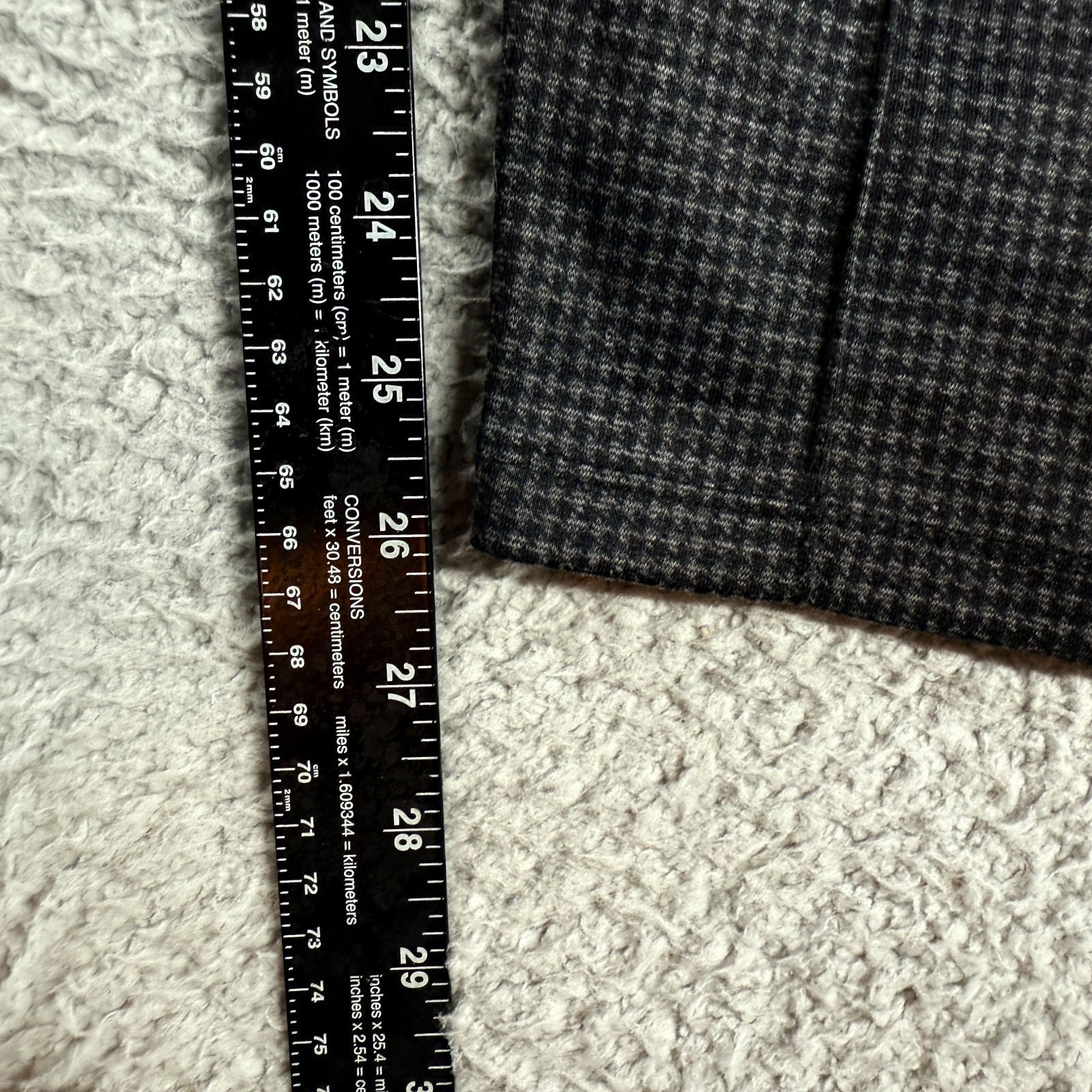 Haute Monde Womens Pants Black Gray Checkered Slim Fit Stretch Trousers Size M