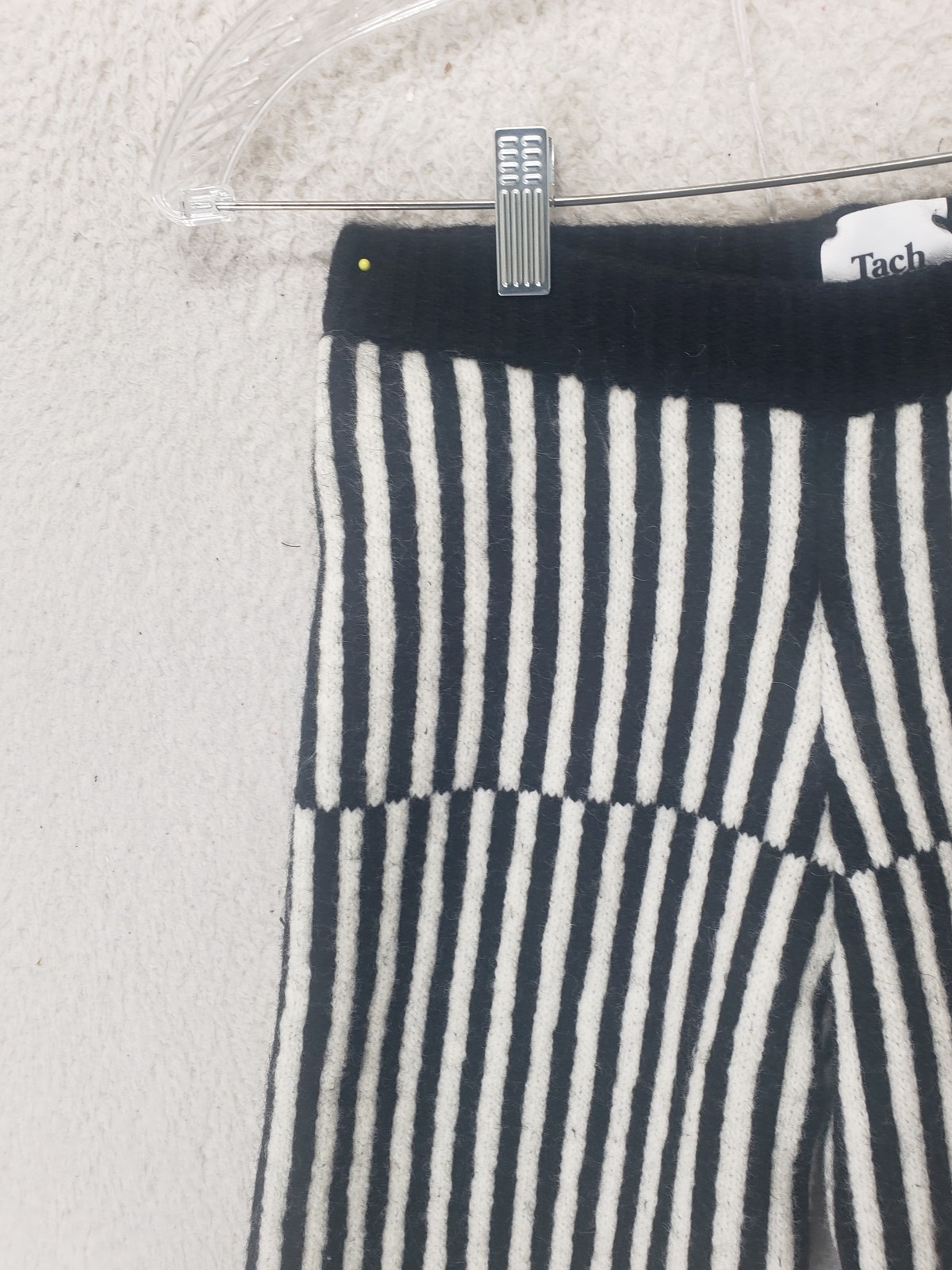 Tach Clothing Pants Womens XS Wool Knit Striped Checkered Pattern Warm