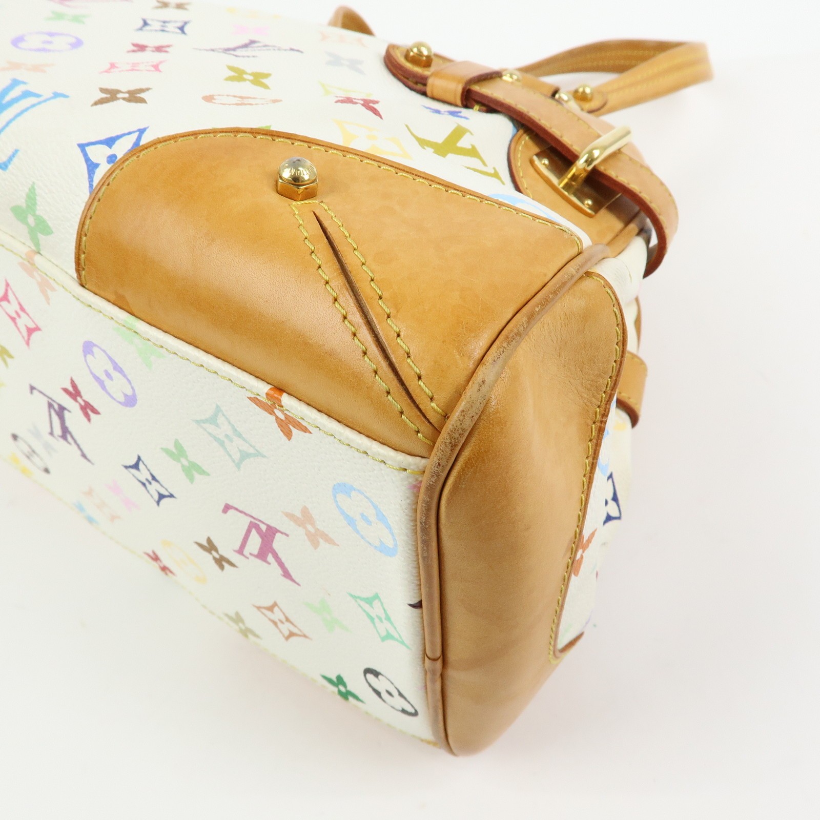 Louis Vuitton Monogram Multicolor Claudia Hand Bag Blanc M40193 Auth Used F/S