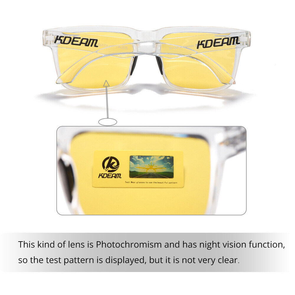 KDEAM Square Polarized Sunglasses Men’s Women Sports Driving UV400 Shade Glasses