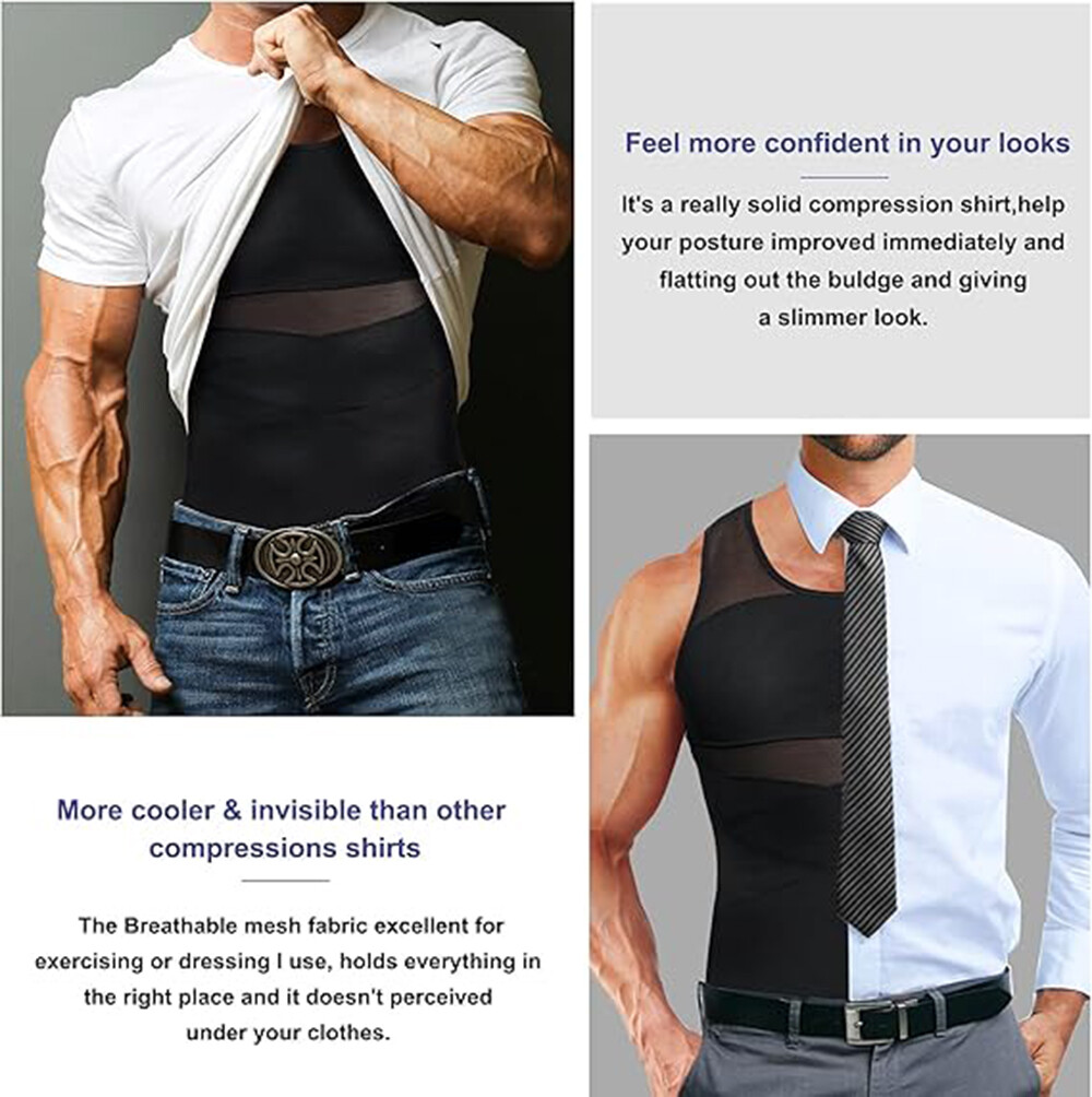 Fajas Colombianas para Hombres Men BODY SHAPER ABDOMEN CONTROL Slimming Girdles