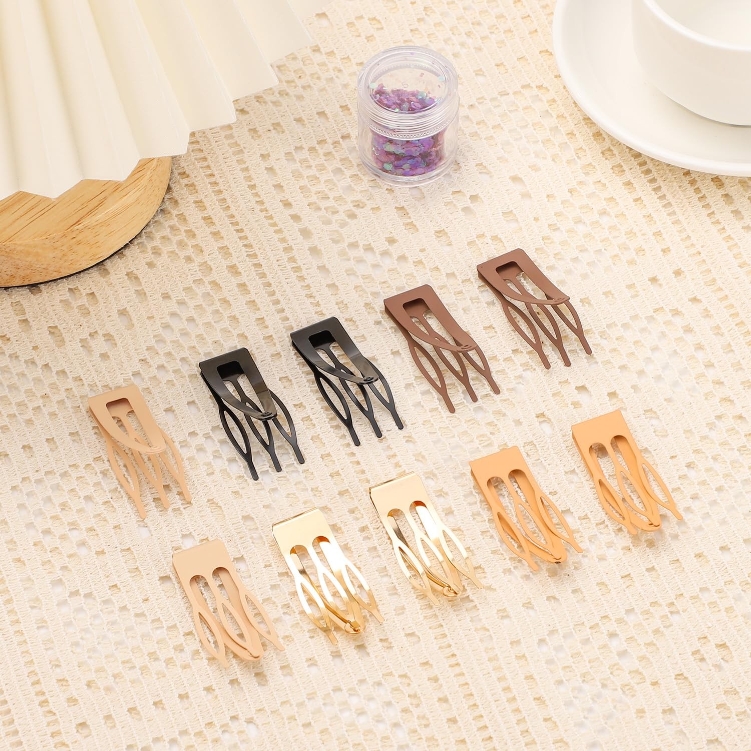 10 Pcs Double Grip Hair Clips, Metal Snap Hair Clips Hair Barrettes for Women…
