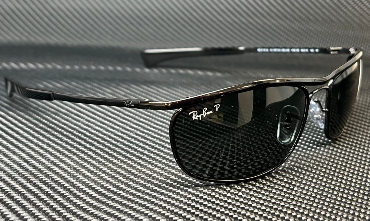 RAY BAN Olympian RB3119M 002 58 Black Polarized Men’s 62 mm Sunglasses