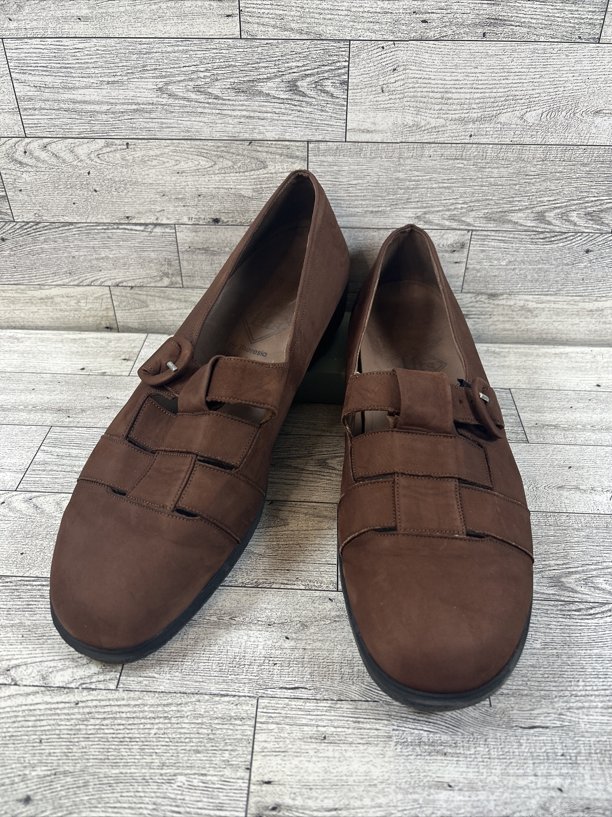 Women’s Fits by Theresia Brown Suede Comfort Flats Made In Germany US size 8 M