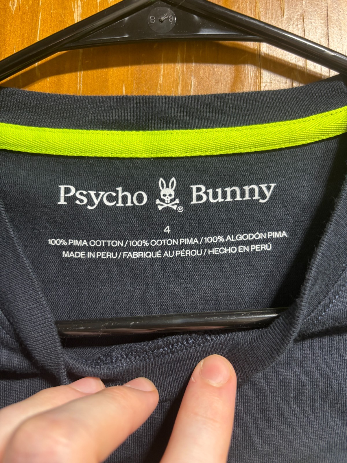 Psycho Bunny Adult Black With Bunny Skull Graphic Print 100% Pima Cotton SZ S/4