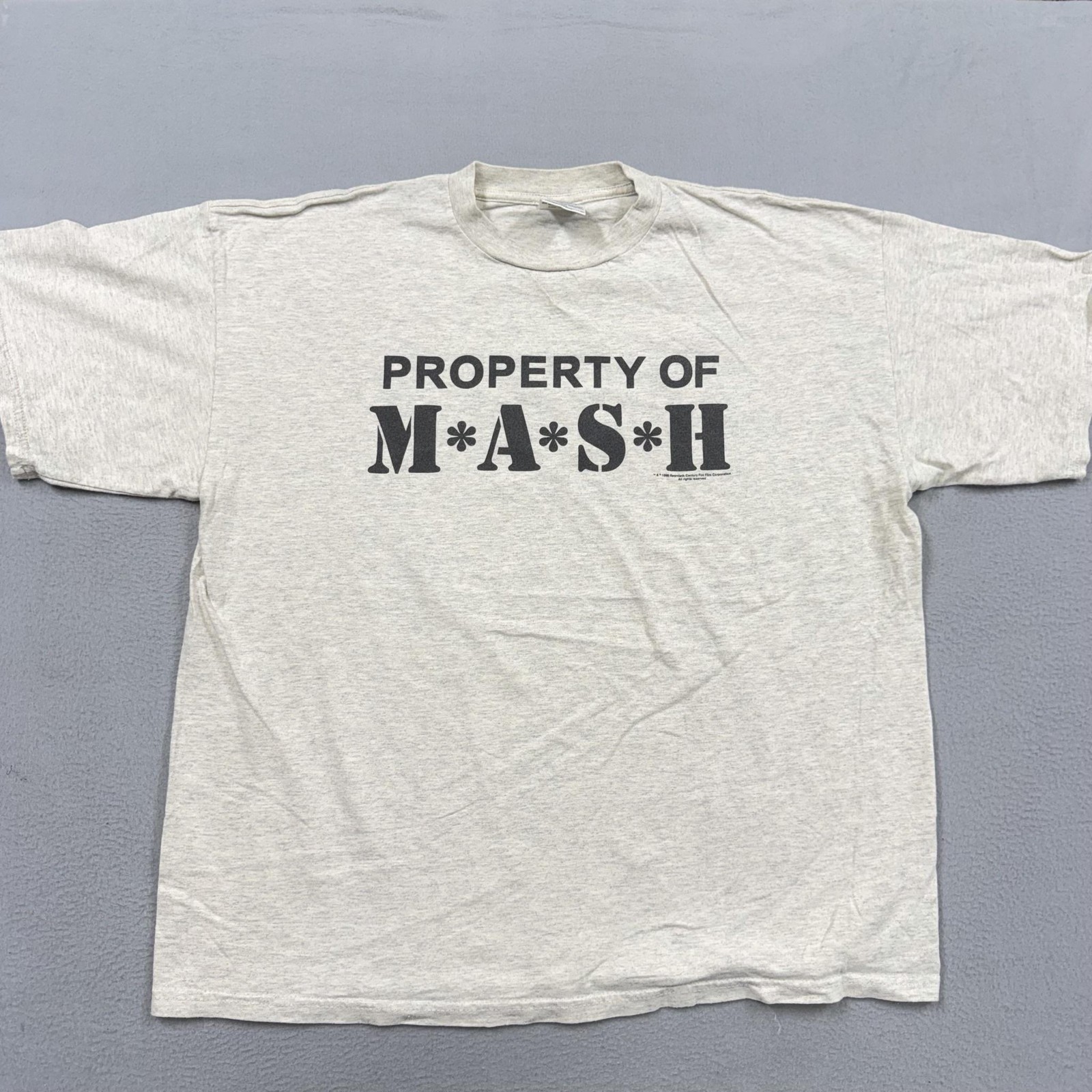 Vintage MASH Shirt Mens 2XL Gray Property Of TV Show Military Graphic Tee 1998