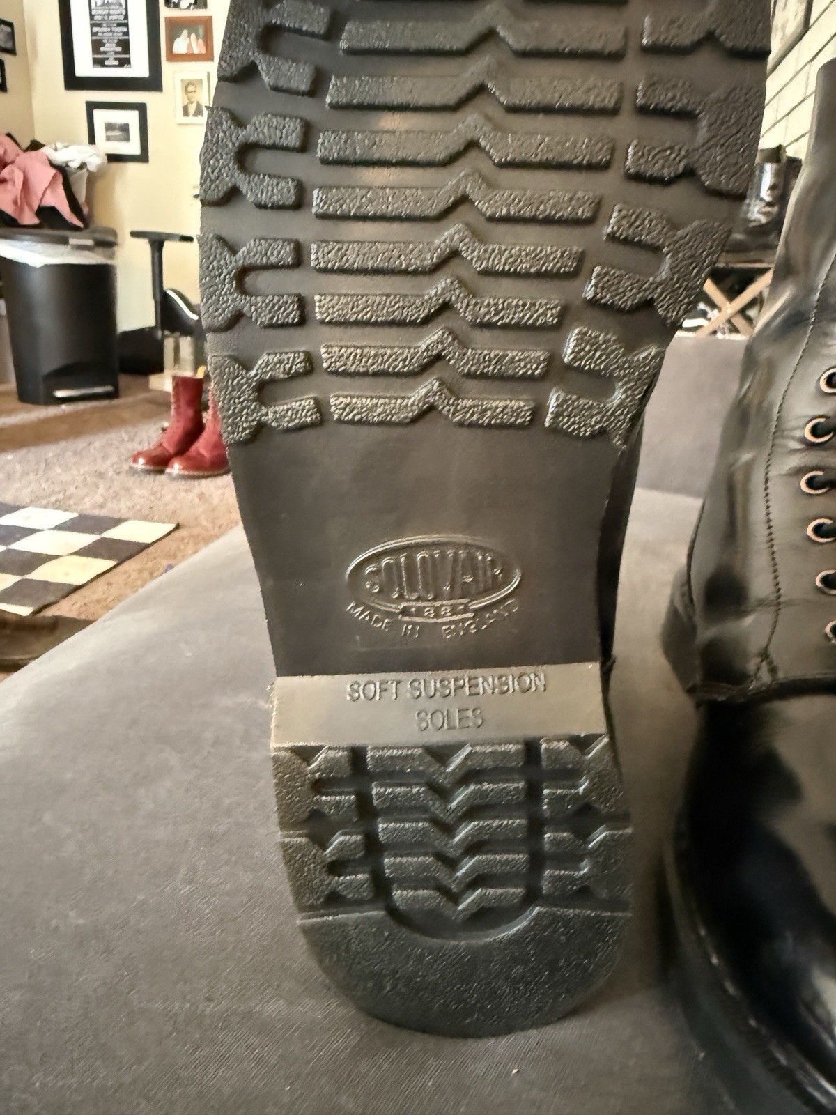 Solovair Greasy Black Astronaut boot. US 13 UK 12. EU 47 !See description!
