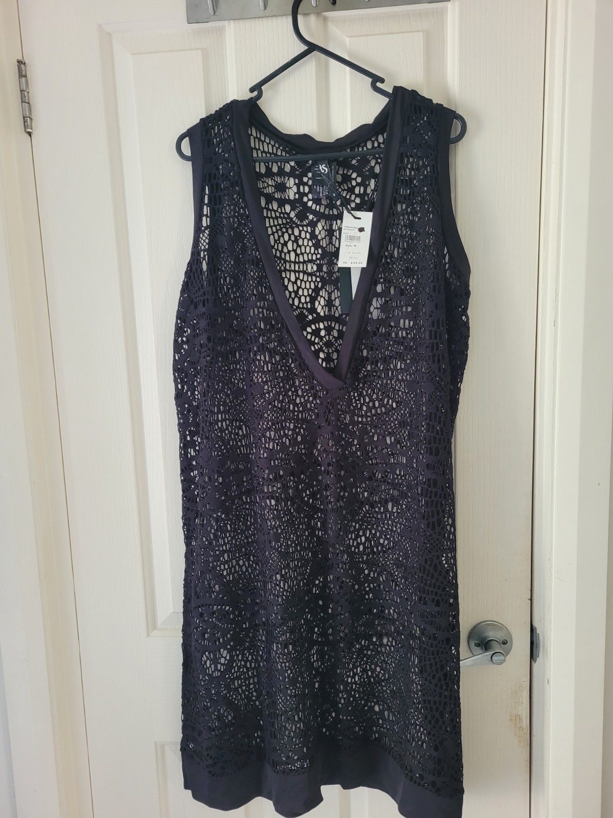 TS Taking Shape NWT Black Mesh Lace Sleeveless Tunic Dress Plus Size M (20)