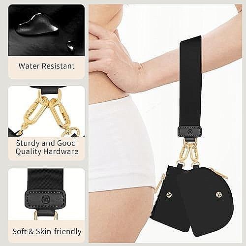 Lulemon Style Yoga Key Wallet Wristlet Dual Pouch Buckle Bag with Wrist Pro