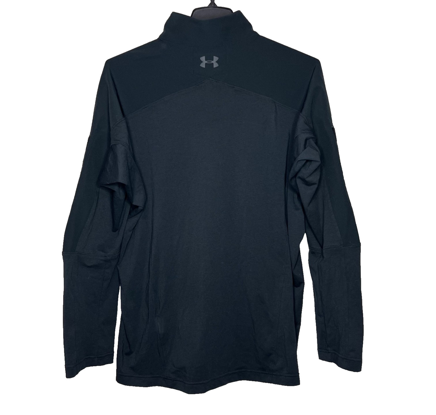Under Armour Mens L Tactical Combat Shirt 1/4 Zip Long Sleeve Black 279639 NWOT