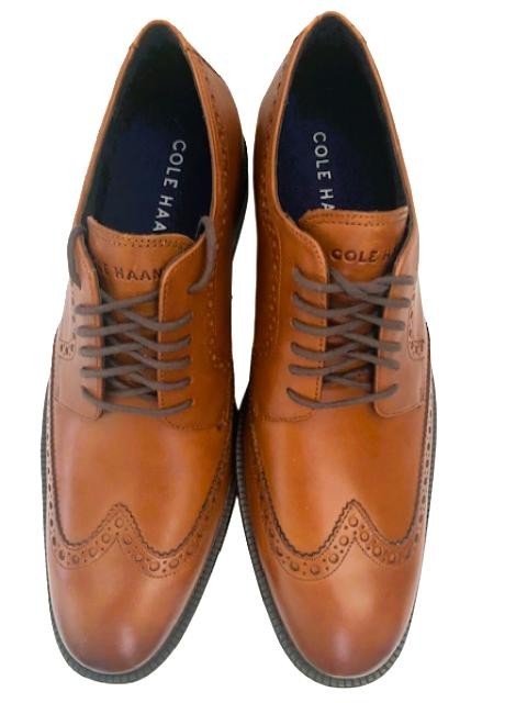 Cole Haan ME Wing Oxford Men’s British Tan Leather Almond Toe Dress Shoes