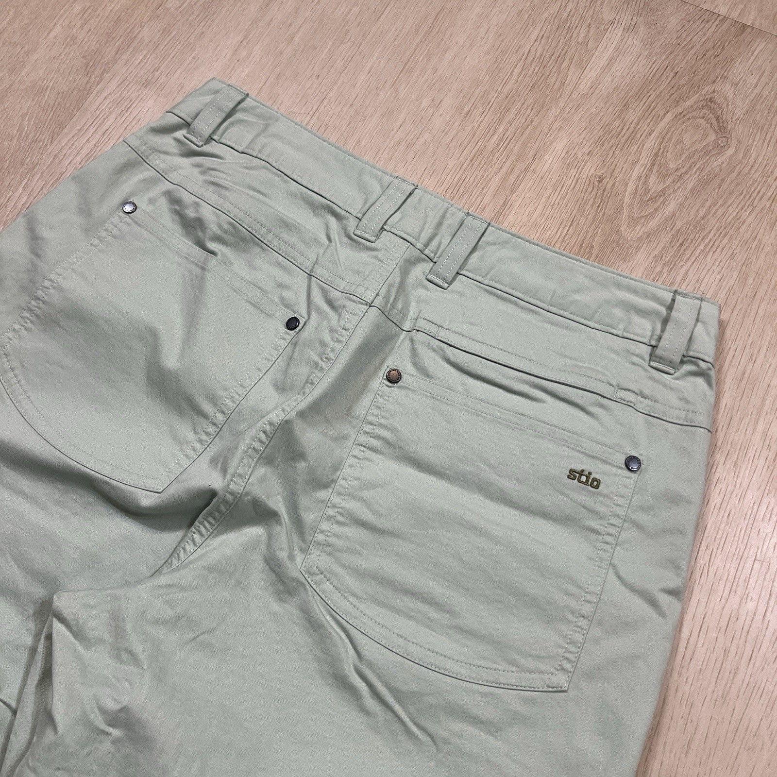 NWT Woman’s 8 Stio Rivet Twill Carpenter Pants Light Green Double Knee