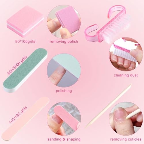 Disposable Manicure Kit Basics 5PCS Nail Kit, Mini Nail Files Buffers 10packs