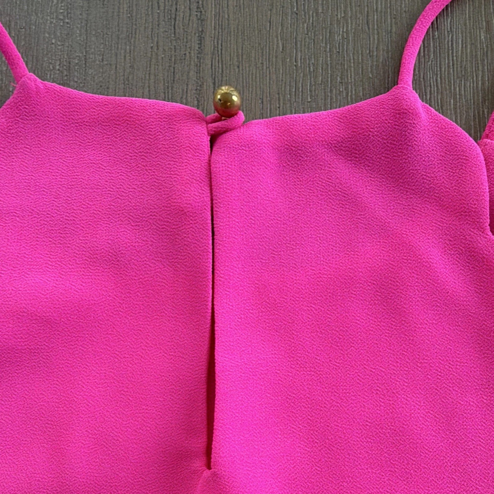 Naked Zebra Pink & Yellow Chiffon Spaghetti Strap Cami Blouse Women’s Small Lot