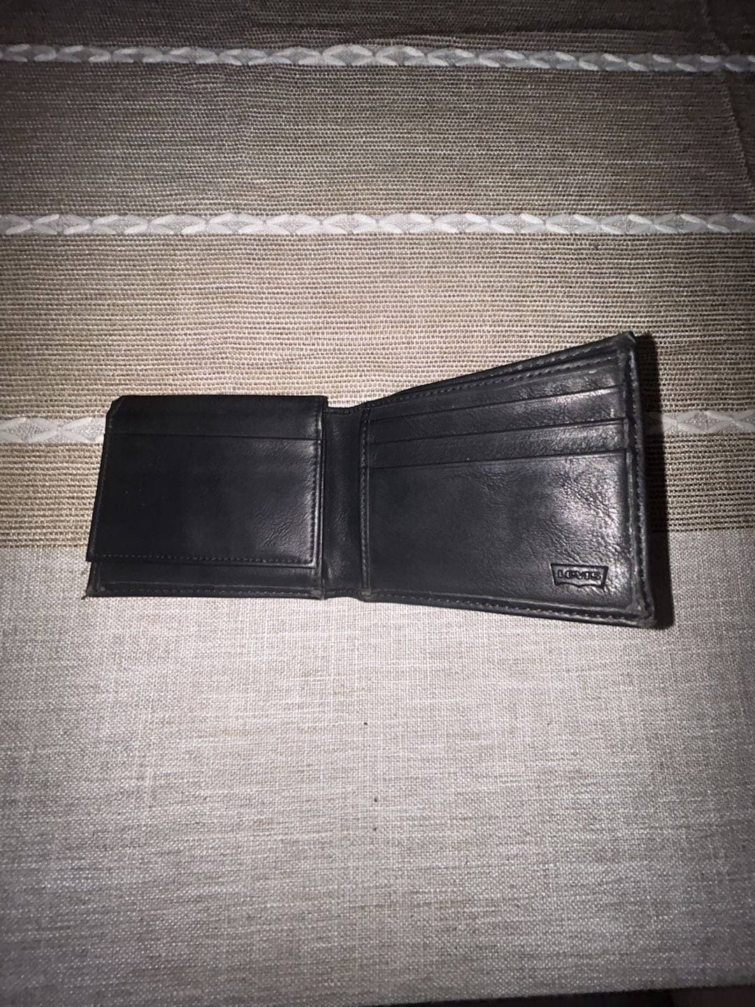 Levi’s Strauss & Co. Black Leather Bifold Wallet with ID Window