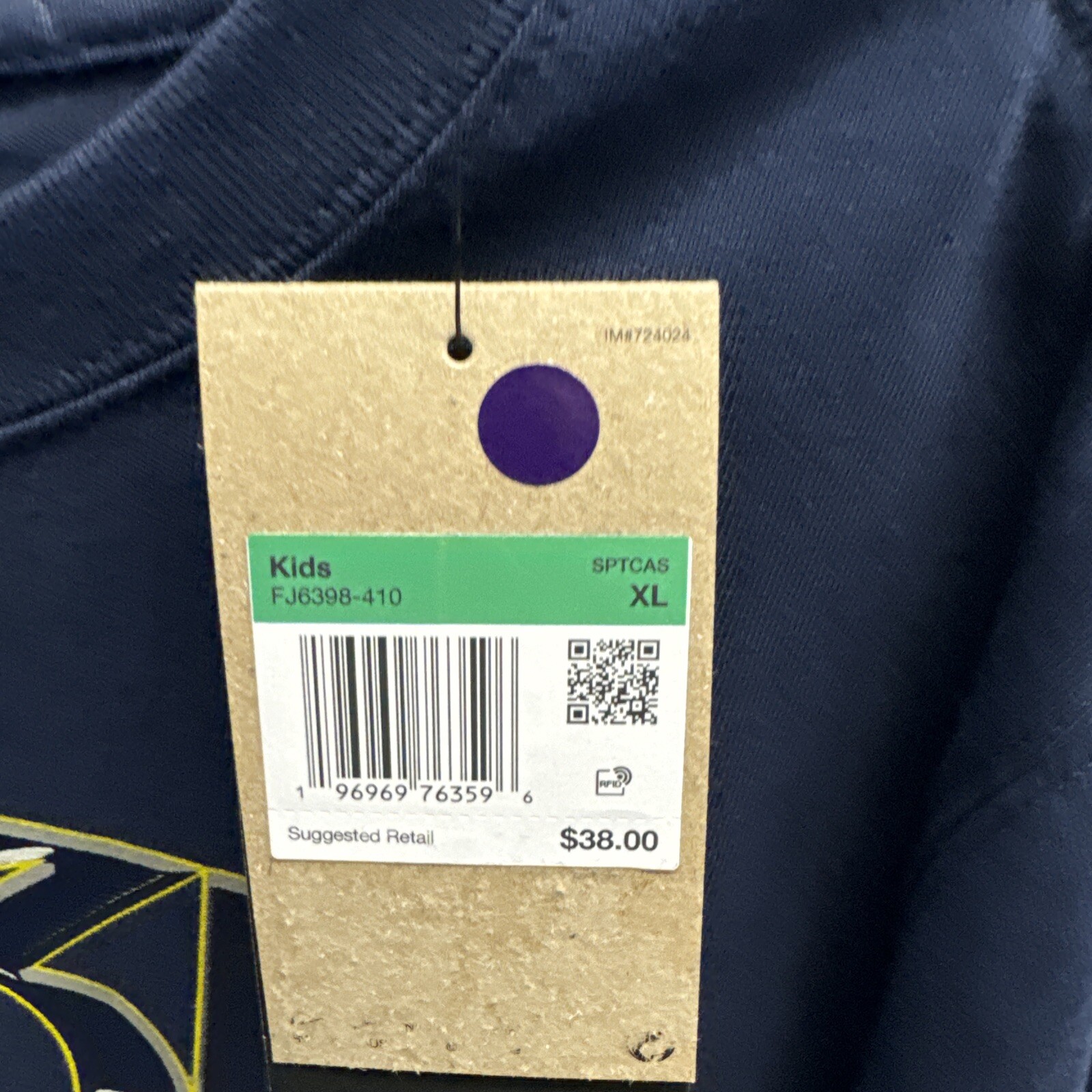 Nike Boys “Just Do It” Blue Short Sleeve T-Shirt Size XL Navy MSRP:$38.00 New