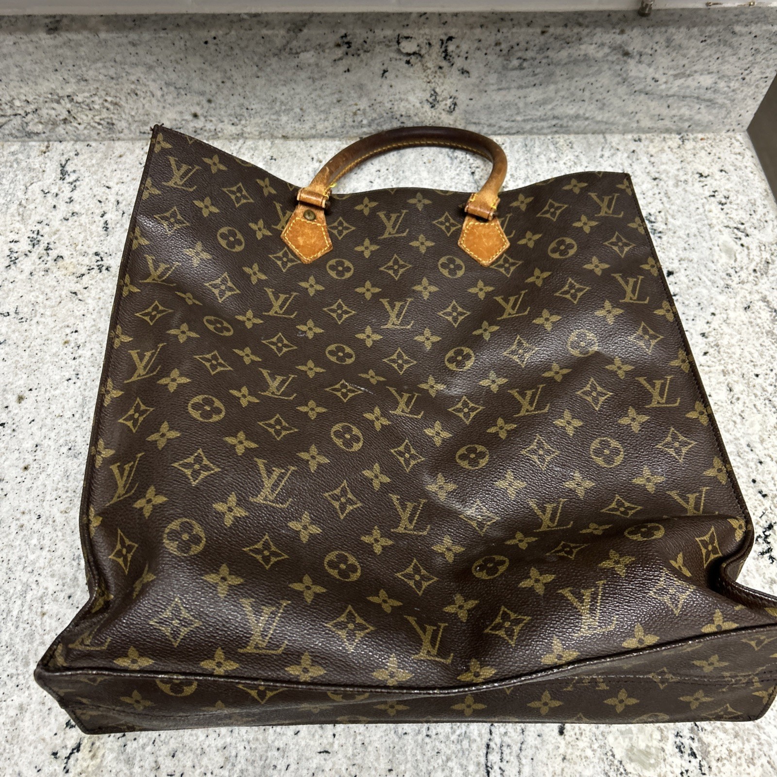 Vintage Louis Vuitton Brown Monogram Canvas Sac Plat – 1 OWNER 🔥🔥