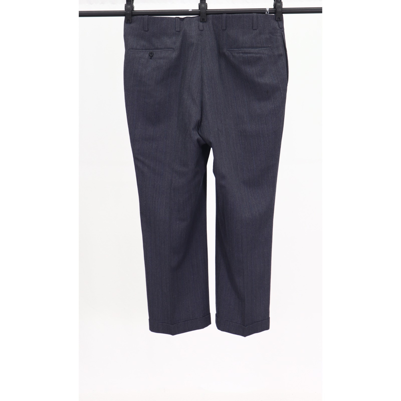Oxxford 48R 40×28 Blue Full Suit Stripe 2-Button Wool