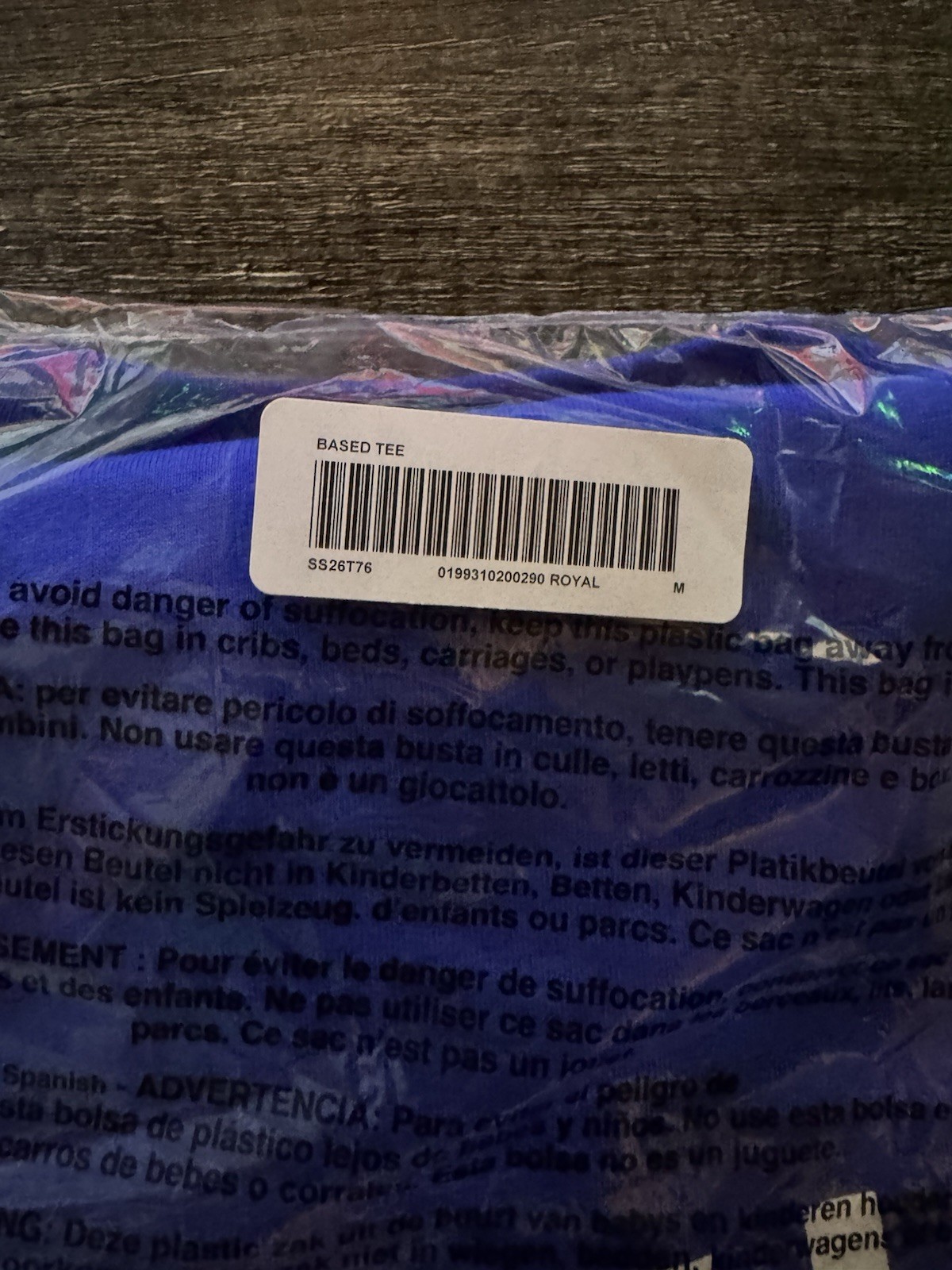 Supreme Based Tee Lil B Royal Blue Size Medium Brand New