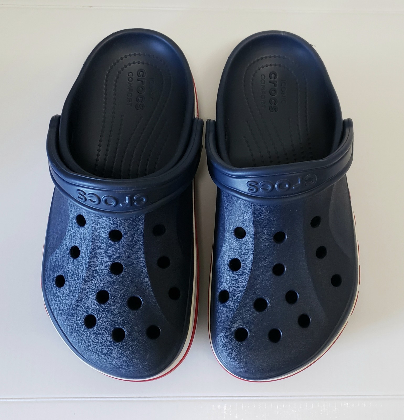 Crocs Bayaband Navy Unisex Clogs W7/M5 Red/White/Blue Patriotic 🇺🇲