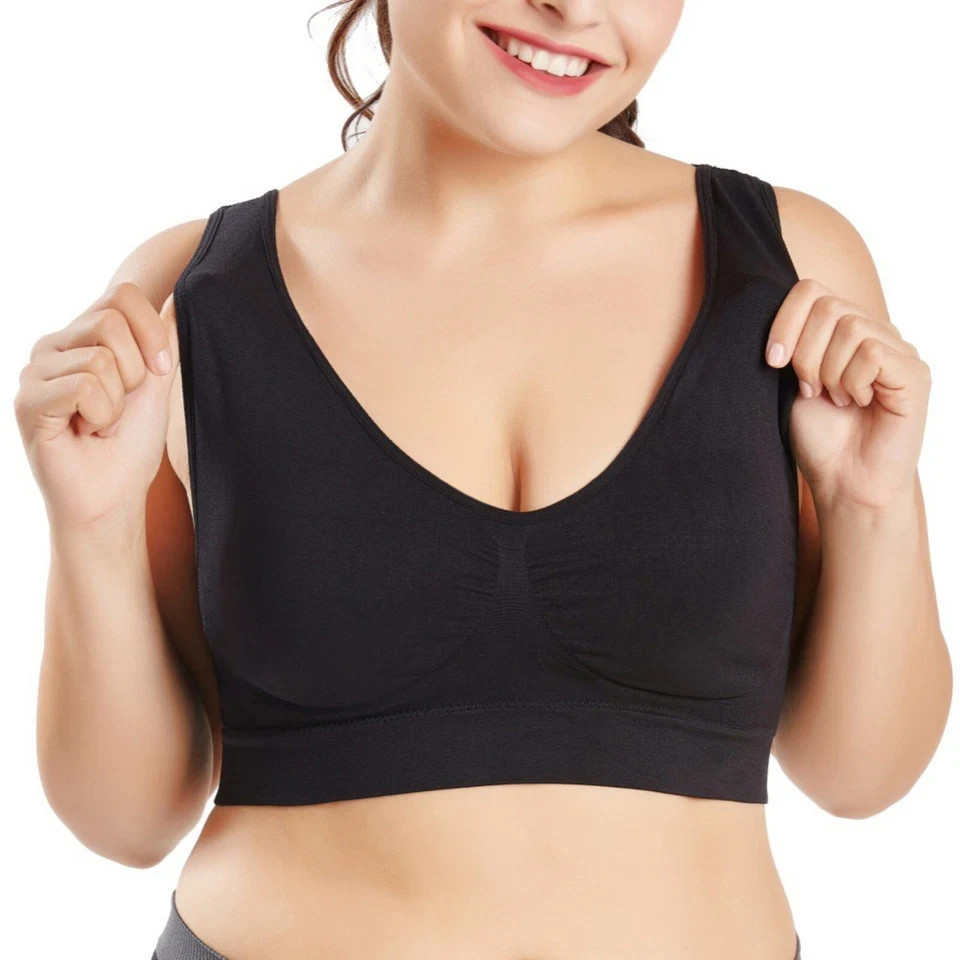 3Pack Wireless Underwear Sports Bras For Women Yoga Sleep Bra Seamless Bralette