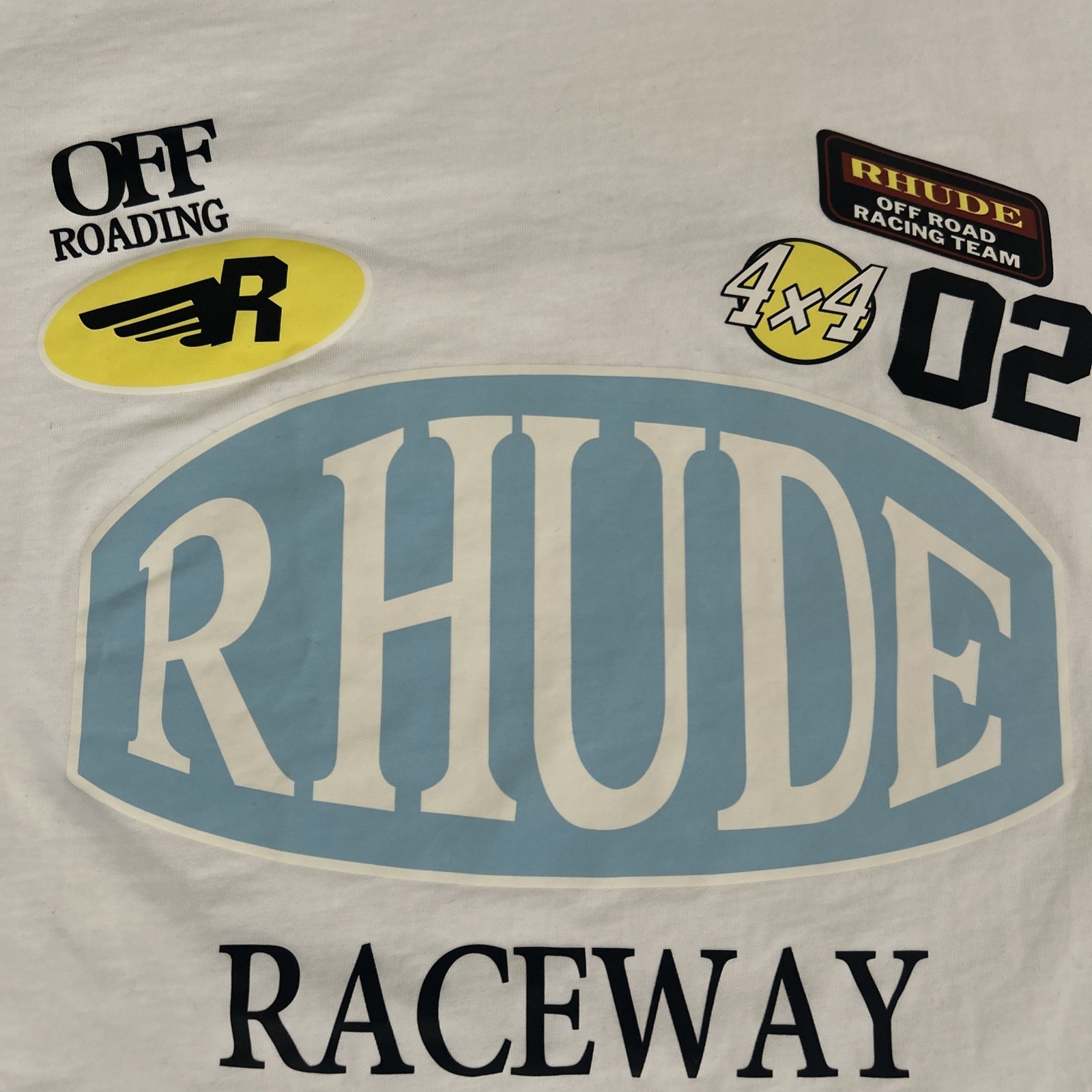 RHUDE Raceway T-Shirt Size Small Oversized Off Road Racing Team 4×4