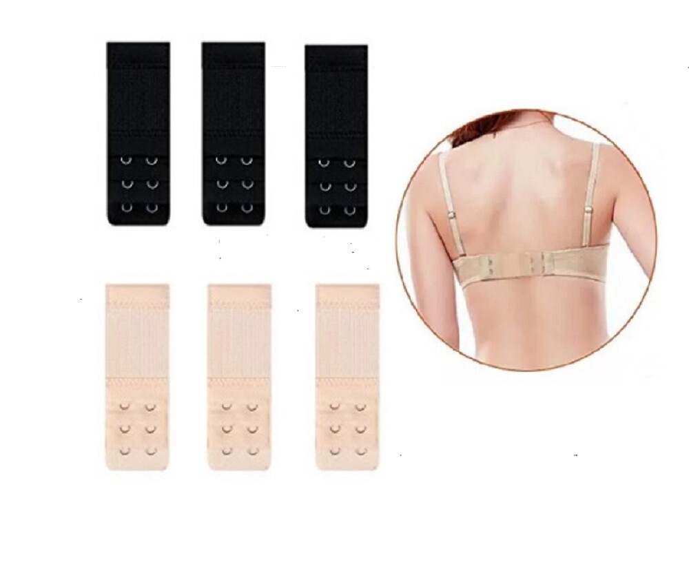 6Pcs Bra Extender Set–Adjustable 2/3/4 Hook Strap Extensions for Comfortable Fit