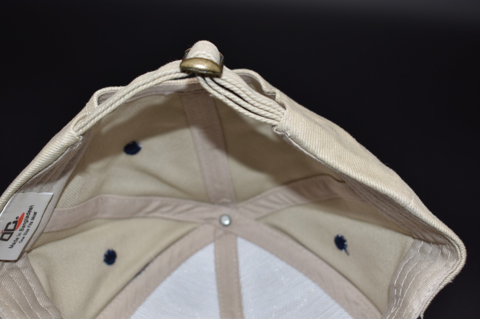 New OC Tan/Navy “Pepper with Glasses” Adjustable Hat/Cap