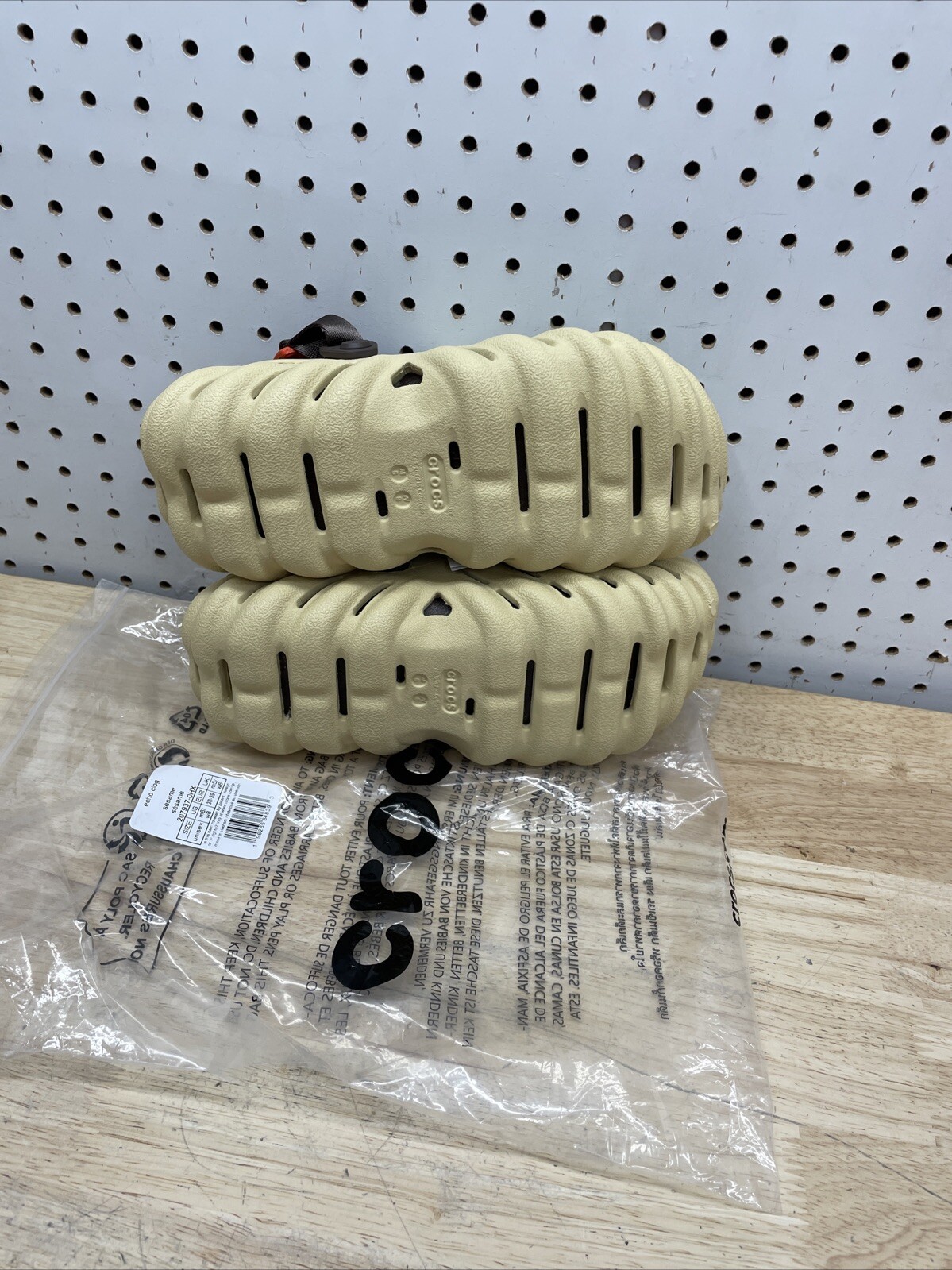 Crocs Echo Clog Sesame Unisex Slip On Comfort 207937-0HX New Multiple Sizes
