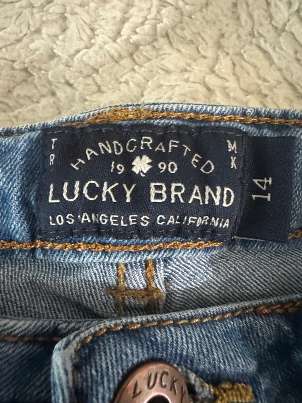 Girls Lucky Brand Blue Zoe Skinny Jeans Size 14