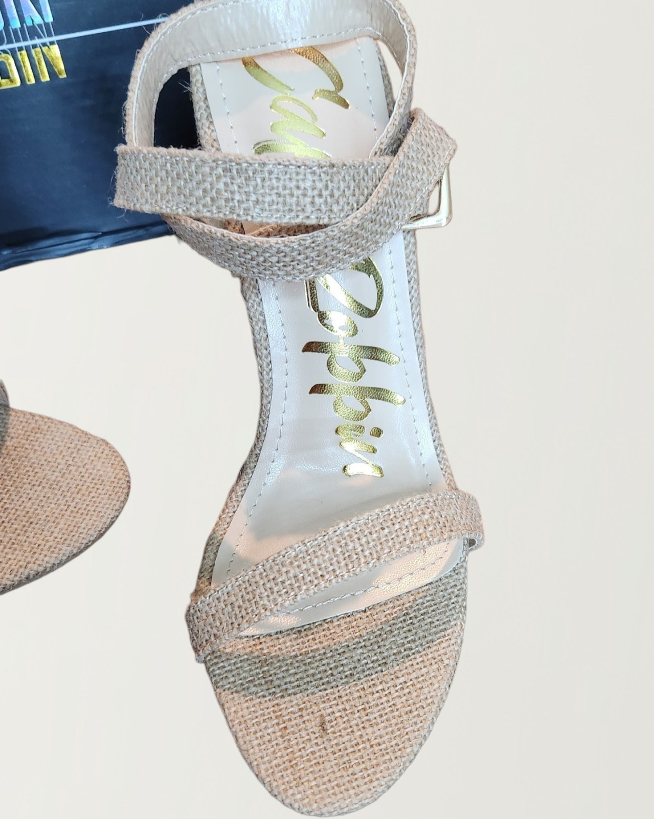 NEW Cape Robbin Women Beige Strappy Ankle Strap Block Heel Sandals Size 8