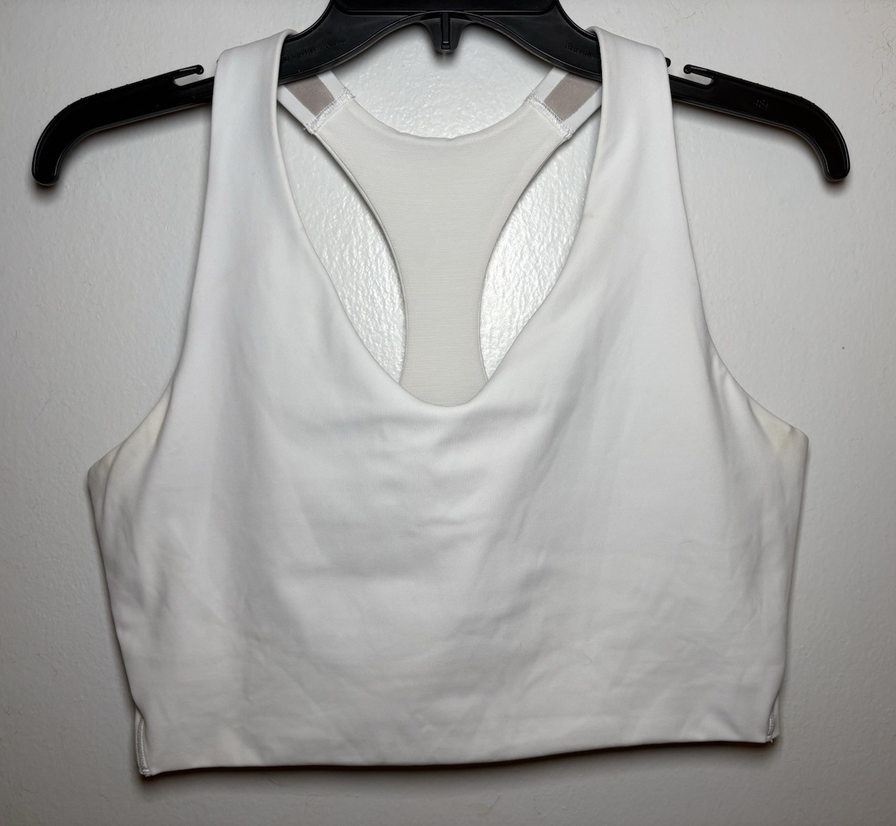 SPANX Core Sports Bra White High Support Wireless Racerback Padded L G Cup